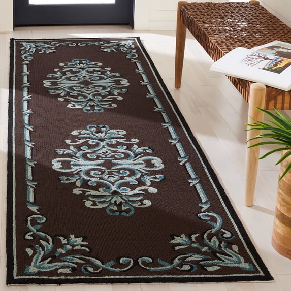 Safavieh Easy Care Chanelle Floral Runner Rug, Chocolate/Multi, 2'6" x 8'