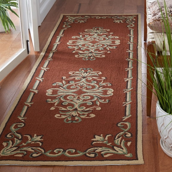 Safavieh Easy Care Chanelle Floral Runner Rug, Rust/Multi, 2'6" x 8'