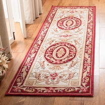 Safavieh Easy Care Chelsea Bordered Runner Rug, Ivory/Burgundy, 2'6" x 10'