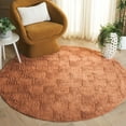thumbnail image 1 of Safavieh Easy Care Coty Checkered Area Rug, Rust, 6' x 6' Round, 1 of 10