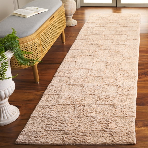 Safavieh Easy Care Coty Checkered Runner Rug, Beige, 2'3" x 9'