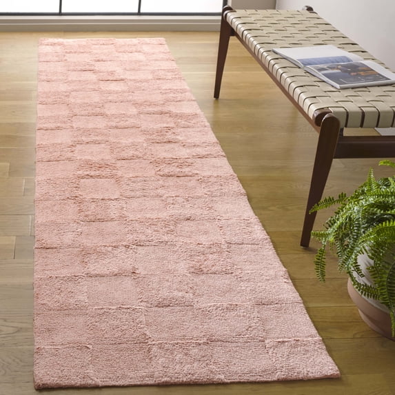 Safavieh Easy Care Coty Checkered Runner Rug, Rose, 2'3" x 9'