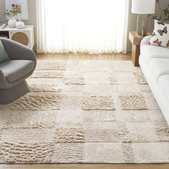 Safavieh Easy Care Crane Geometric Machine Washable Area Rug, Ivory, 8' x 10'
