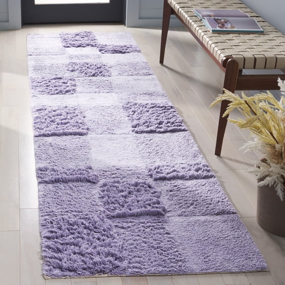 Safavieh Easy Care Crane Geometric Machine Washable Runner Rug, Lilac, 2'3" x 9'