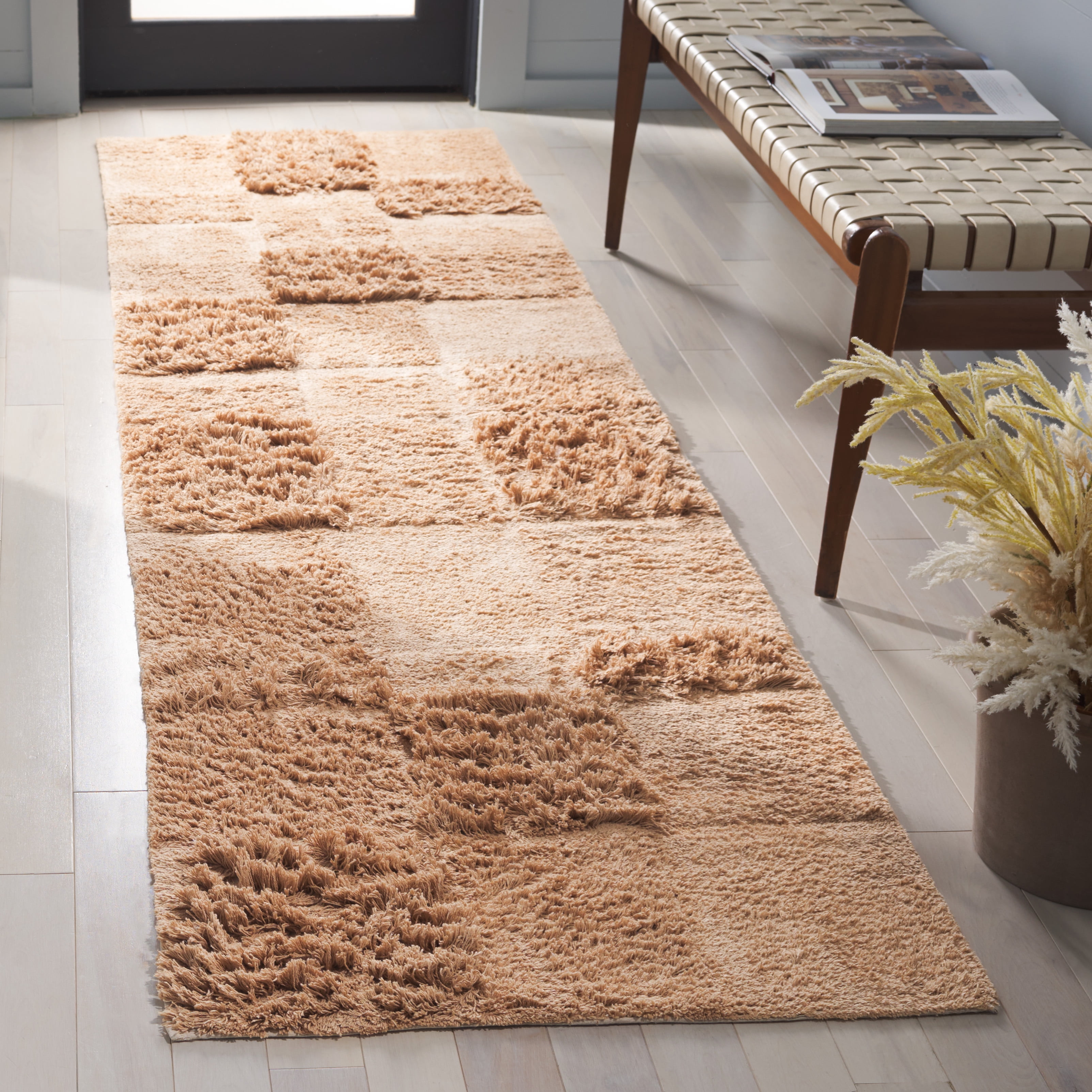 Safavieh Easy Care Crane Geometric Machine Washable Runner Rug, Orange, 2'3" x 9'