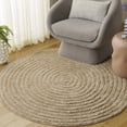 thumbnail image 1 of Safavieh Easy Care Edythe Solid Machine Washable Area Rug, Beige, 3' x 3' Round, 1 of 7