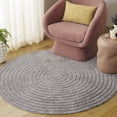 thumbnail image 1 of Safavieh Easy Care Edythe Solid Machine Washable Area Rug, Gray, 3' x 3' Round, 1 of 7