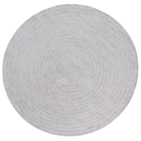 Safavieh Easy Care Edythe Solid Machine Washable Area Rug, Gray, 6' x 6' Round