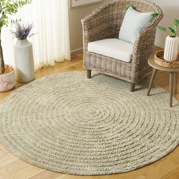 Safavieh Easy Care Edythe Solid Machine Washable Area Rug, Sage, 6' x 6' Round