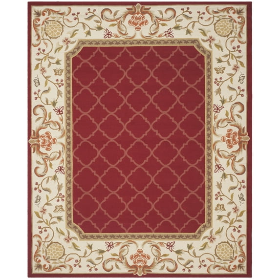 SAFAVIEH Easy Care Elisaveta Oriental Area Rug, Burgundy/Ivory, 8' x 10'