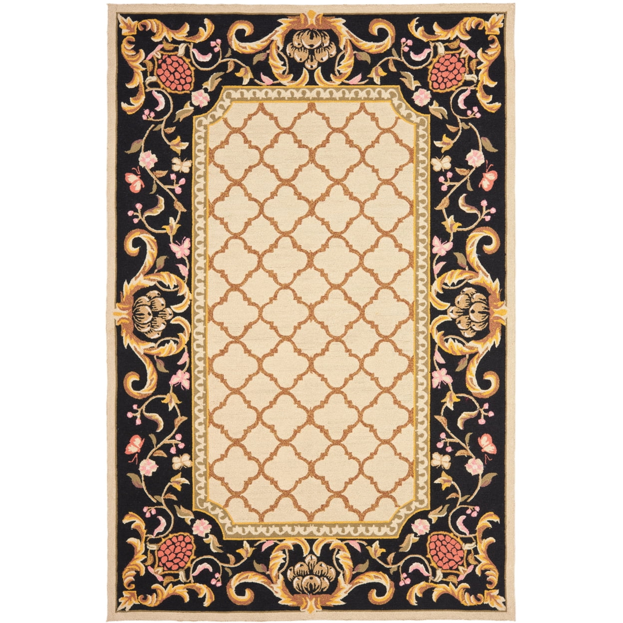 Handmade Easy-Care Classic Brown 47" Synthetic Area Rug