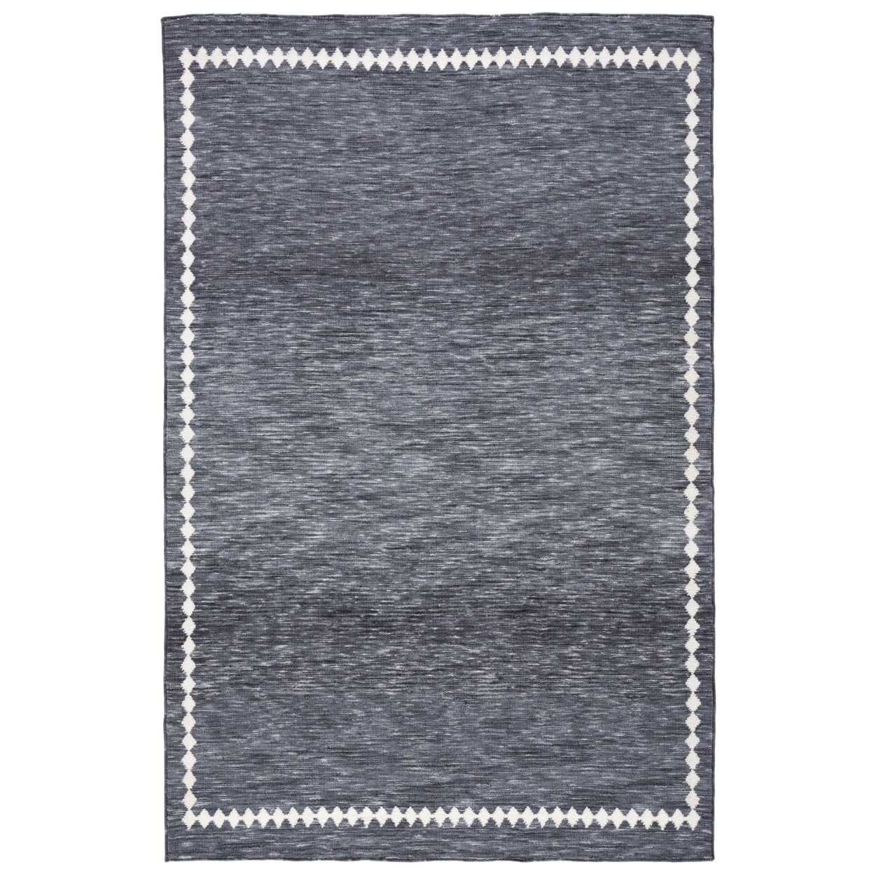 Ivory and Gray Rectangular Non-slip Washable Area Rug