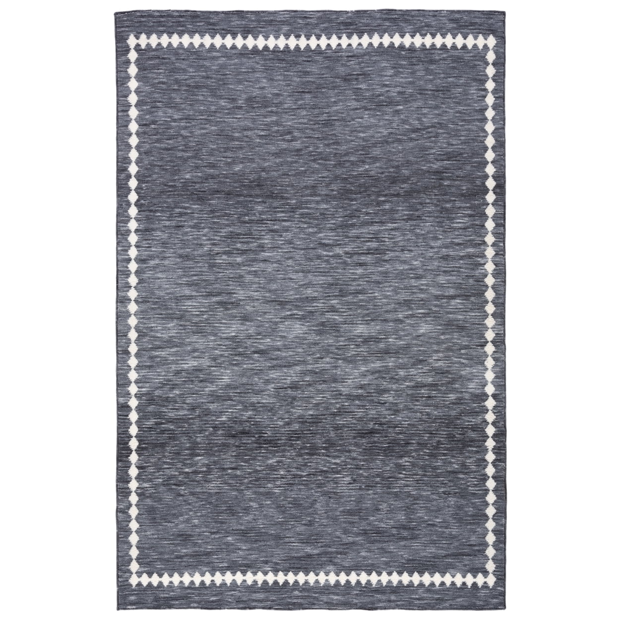 Hand-Knotted Easy Care Gray Synthetic 4' x 6' Area Rug