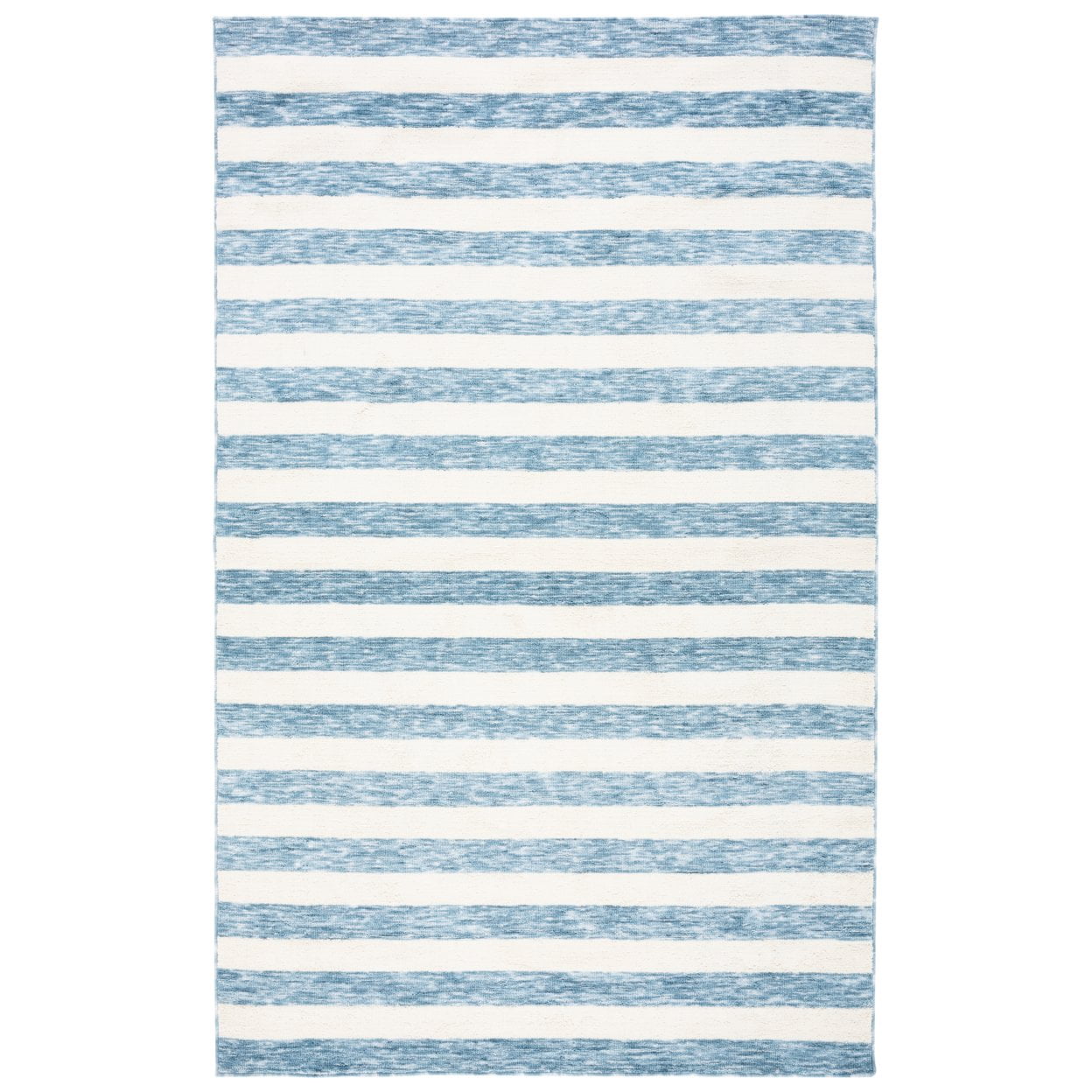 Luxurious Easy Care 6' x 9' Light Blue Synthetic Area Rug