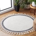 thumbnail image 1 of Safavieh Easy Care Hepburn Solid Cotton Machine Washable Area Rug, Ivory, 3' x 3' Round, 1 of 8