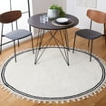thumbnail image 1 of Safavieh Easy Care Hepburn Solid Cotton Machine Washable Area Rug, Ivory, 6' x 6' Round, 1 of 8
