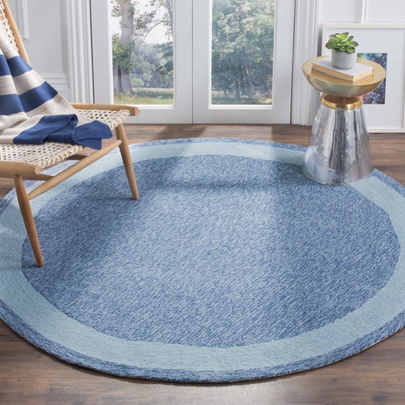 Safavieh Easy Care Jane Solid Area Rug, Blue, 8' x 8' Round