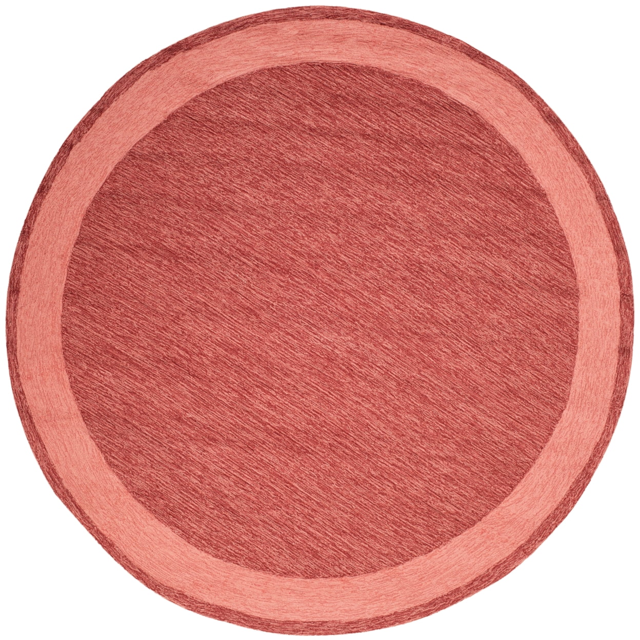 Taran 8' Round Red Tufted Wool & Synthetic Easy Care Rug