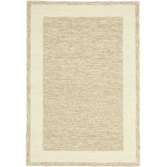 SAFAVIEH Easy Care Jane Solid Bordered Area Rug, Natural, 3' x 5'