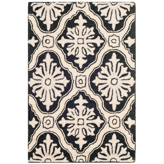 SAFAVIEH Easy Care Kodney Trellis Area Rug, Black, 2' x 3'