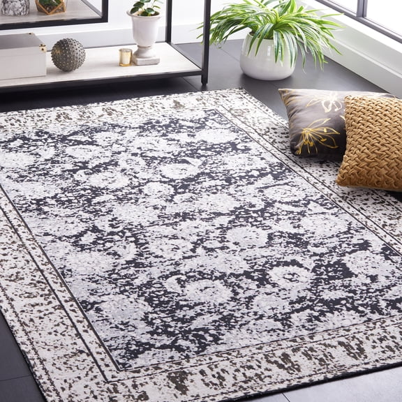 Safavieh Easy Care Luvina Oriental Machine Washable Runner Rug, Gray/Sage, 2' x 5'