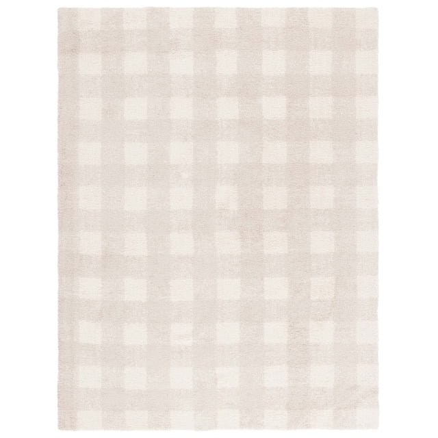 SAFAVIEH Easy Care Maggie Plaid Area Rug, Ivory/Beige, 3' x 5 ...
