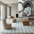 thumbnail image 1 of SAFAVIEH Easy Care Maggie Plaid Area Rug, Ivory/Teal, 5' x 8', 1 of 11