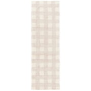 SAFAVIEH Easy Care Maggie Plaid Runner Rug, Ivory/Beige, 2'3" x 8'