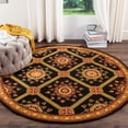 thumbnail image 1 of Safavieh Easy Care Marcus Floral Area Rug, Black/Yellow, 6' x 6' Round, 1 of 8