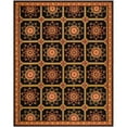 thumbnail image 1 of SAFAVIEH Easy Care Marcus Floral Geometric Area Rug, Black/Yellow, 8' x 10', 1 of 9
