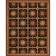 thumbnail image 1 of SAFAVIEH Easy Care Marcus Floral Geometric Area Rug, Black/Yellow, 8' x 8' Round, 1 of 9