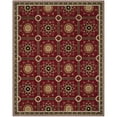 thumbnail image 1 of SAFAVIEH Easy Care Marcus Floral Geometric Area Rug, Red/Natural, 4' x 6', 1 of 9