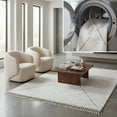 thumbnail image 1 of SAFAVIEH Easy Care Myrtle Cross Cotton Machine Washable Area Rug, Grey/Ivory, 8' x 8' Square, 1 of 12
