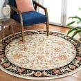 thumbnail image 1 of Safavieh Easy Care Myrtle Floral Area Rug, Ivory/Black, 6' x 6' Round, 1 of 11