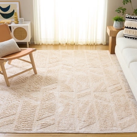 Safavieh Easy Care Raquel Geometric Machine Washable Area Rug, Ivory, 8' x 10'
