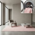 thumbnail image 1 of SAFAVIEH Easy Care Tahnee Solid Area Rug, 6' x 6' Square, Pink/Ivory, 1 of 12