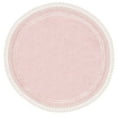 thumbnail image 1 of SAFAVIEH Easy Care Tahnee Solid Cotton Machine Washable Area Rug, Pink/Ivory, 8' x 8' Round, 1 of 8