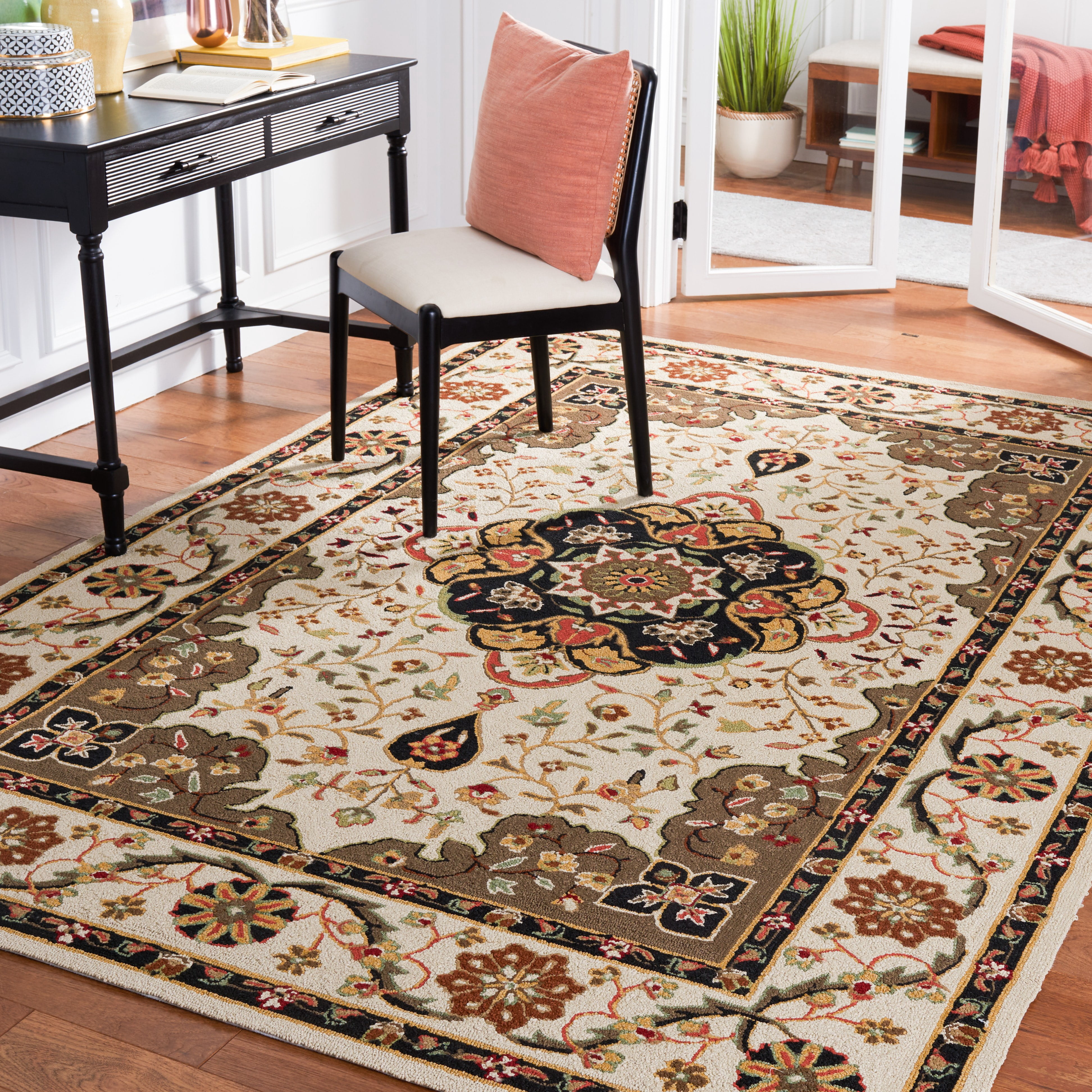 Safavieh Easy Care Todor Medallion Area Rug, Cream/Olive, 3' x 5'