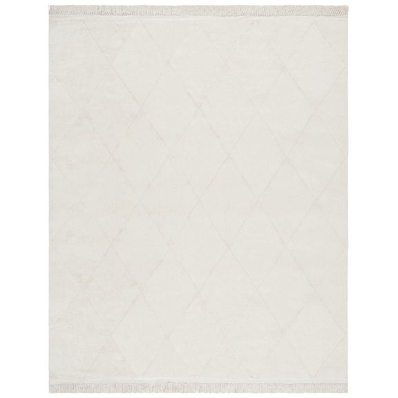 SAFAVIEH Easy Care Travis Diamond Area Rug, Ivory, 8' x 10'