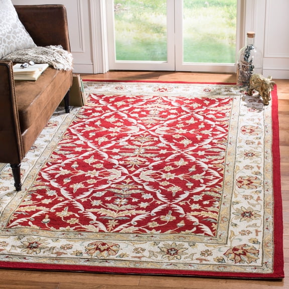 Safavieh Easy Care Yasmin Oriental Area Rug, Red/Ivory, 6' x 9'