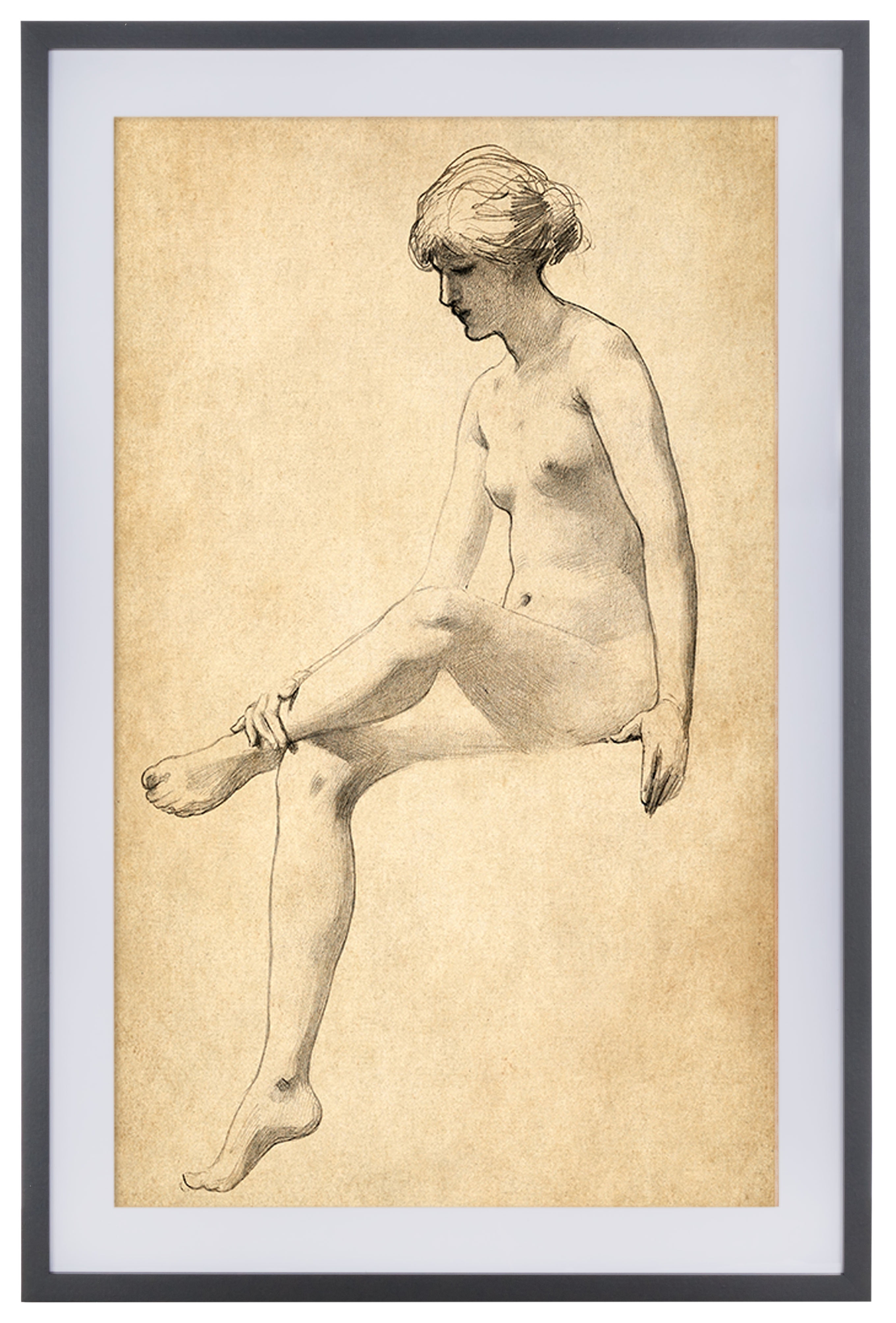 SAFAVIEH Easy Elegance 24 in. x 36 in. Framed Wall Art, Antique Ivory/Black