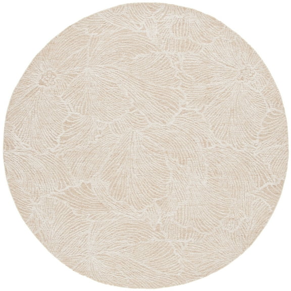 SAFAVIEH Ebony Aaliyah Floral Area Rug, Gold/Ivory, 6' x 6' Round