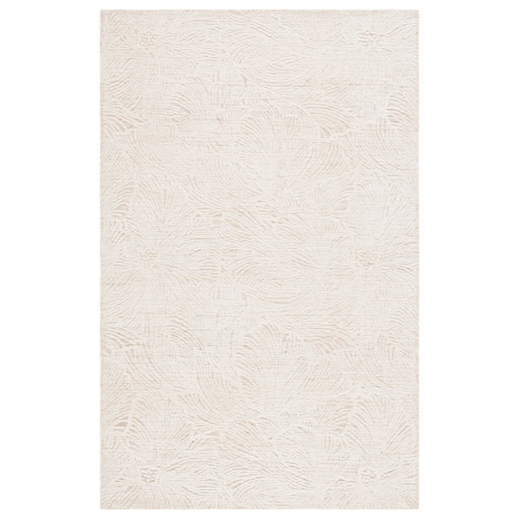 SAFAVIEH Ebony Aaliyah Floral Area Rug, Gold/Ivory, 6' x 9'