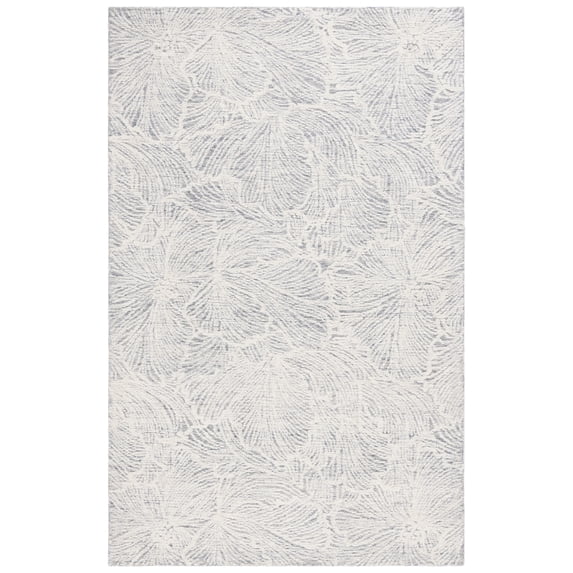 SAFAVIEH Ebony Aaliyah Floral Area Rug, Grey/Ivory, 8' x 10'
