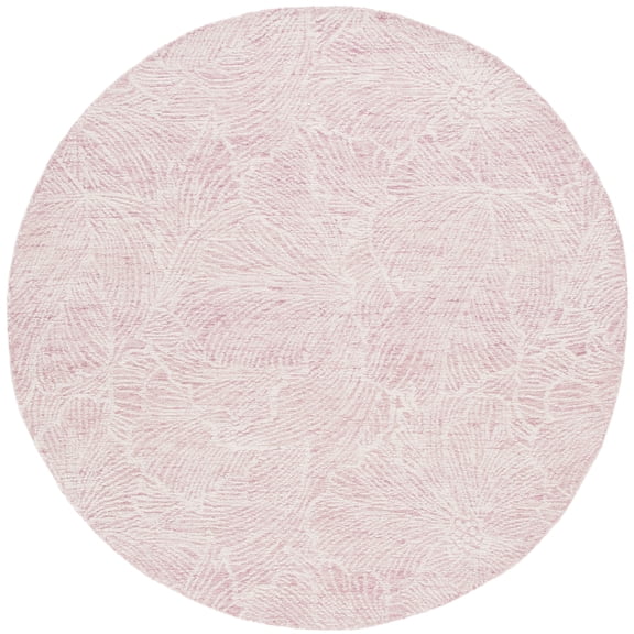 SAFAVIEH Ebony Aaliyah Floral Area Rug, Pink/Ivory, 6' x 6' Round