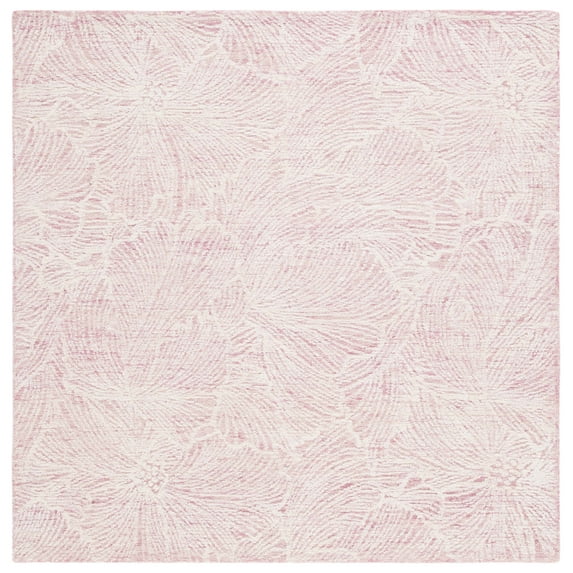 SAFAVIEH Ebony Aaliyah Floral Area Rug, Pink/Ivory, 6' x 6' Square
