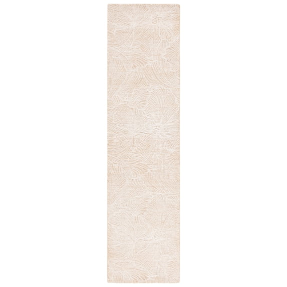 SAFAVIEH Ebony Aaliyah Floral Runner Rug, Gold/Ivory, 2'3" x 9'