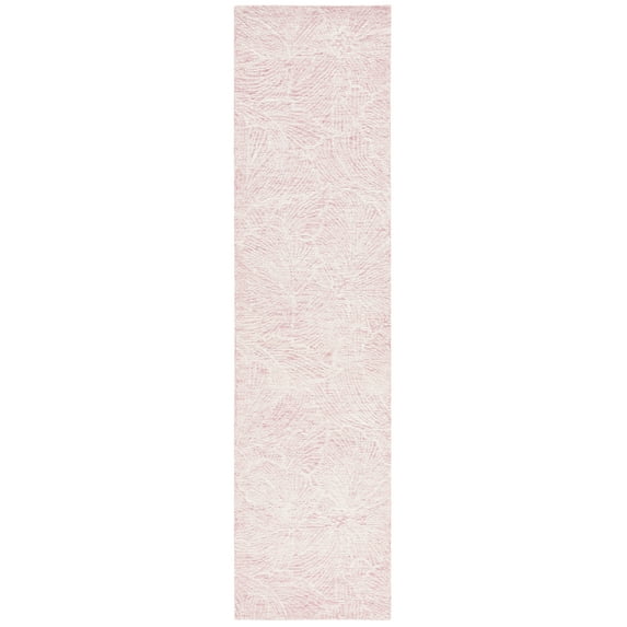 SAFAVIEH Ebony Aaliyah Floral Runner Rug, Pink/Ivory, 2'3" x 9'