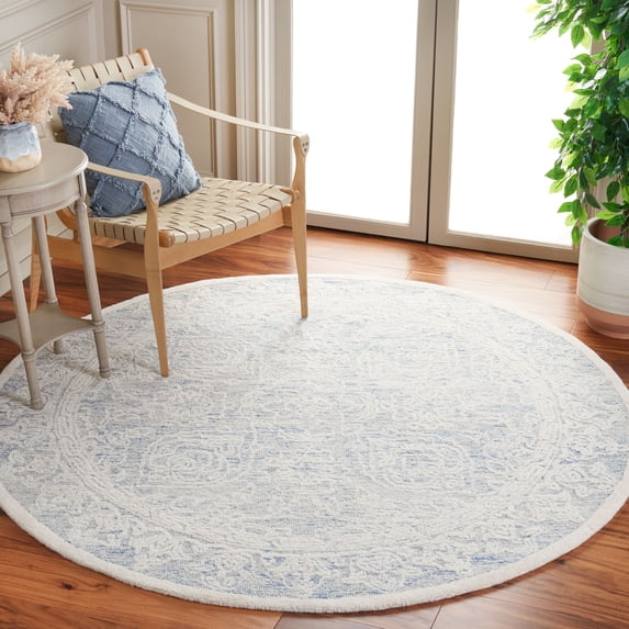 Safavieh Ebony Aaron Floral Area Rug, Blue/Ivory, 6' x 6' Round