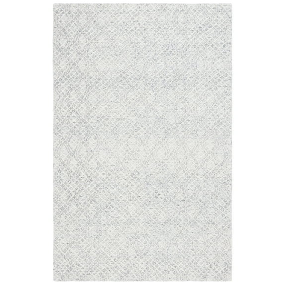 SAFAVIEH Ebony Abagail Diamond Area Rug, Grey/Ivory, 5' x 8'